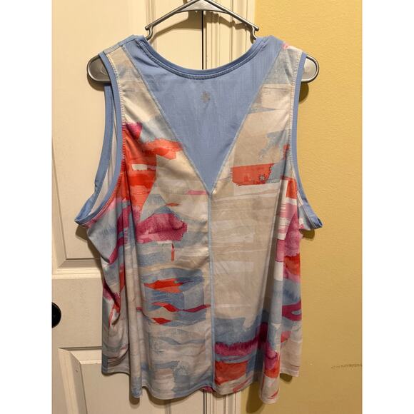Tek Gear Women's Watercolor Workout Tank Top Shirt Plus Size 3X - Picture 2 of 7